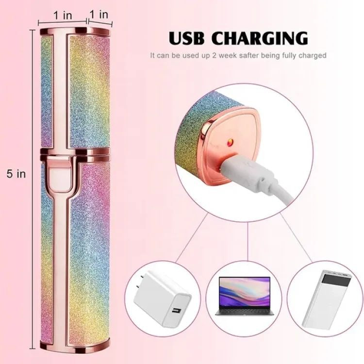 Flawless 2-in-1 Electric Facial Hair Remover & Eyebrow Trimmer | USB Rechargeable Painless Hair Removal for Women