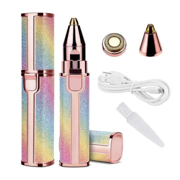 Flawless 2-in-1 Electric Facial Hair Remover & Eyebrow Trimmer | USB Rechargeable Painless Hair Removal for Women