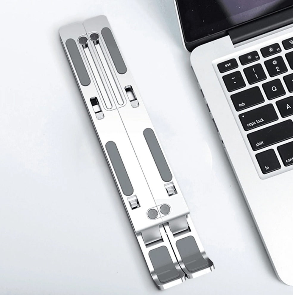 Foldable Metal Laptop Stand – Adjustable Ergonomic Portable Stand for 10–17 Inch Laptops & MacBooks