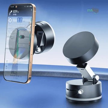 360° Magnetic Suction Phone Holder – Foldable Adjustable Phone Mount for Car, Desk, Kitchen & Bathroom