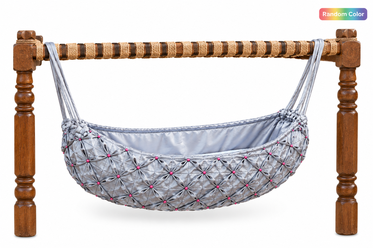 Traditional Newborn Baby Sleeping Cradle Jhula | Hanging Baby Palna
