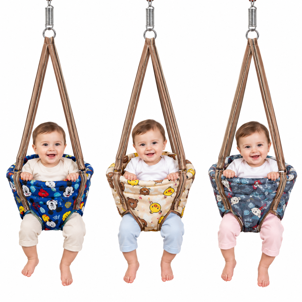 Baby Jumper Swing with Spring – Padded Fabric Seat