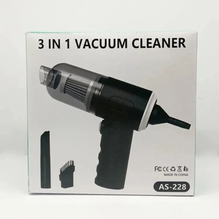 3-in-1 Portable Car Vacuum Cleaner – Wireless Rechargeable Handheld Vacuum for Car, Home & Office