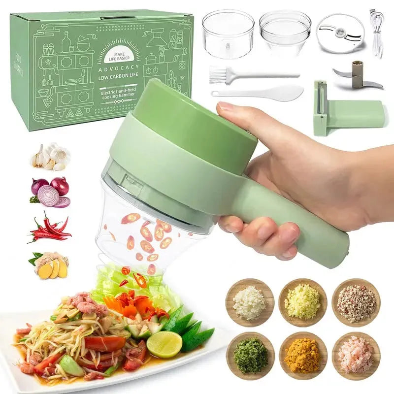 4 in 1 - Electric Vegetable Cutter | Rechargeable