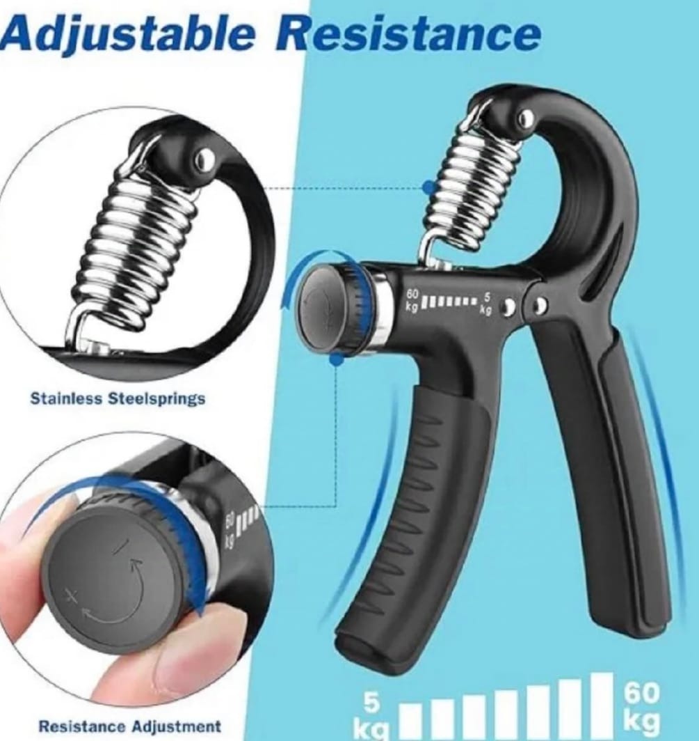 Adjustable Hand Grip Strengthener 10–130 LB | Forearm & Wrist Trainer with Grip Counter for Gym, Fitness, Sports & Hand Exercise
