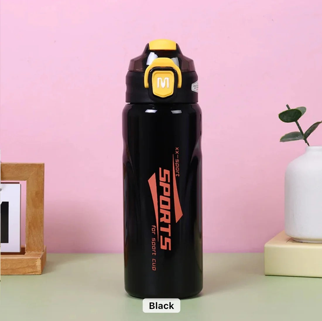 Stainless Steel Vacuum Insulated Water Bottle 600ml  | Leakproof Hot & Cold Sports Flask for Gym, Office, School & Travel