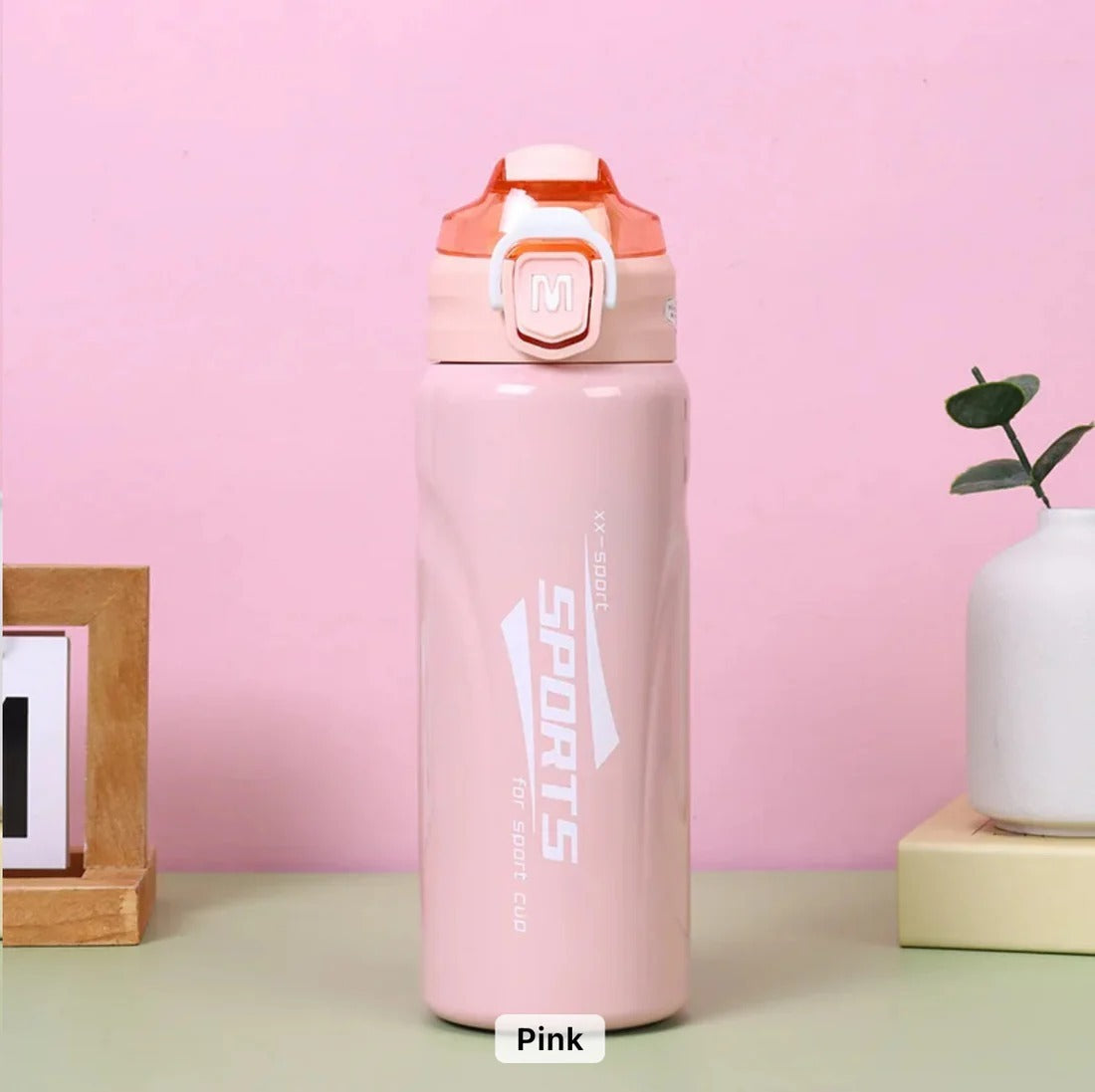 Stainless Steel Vacuum Insulated Water Bottle 600ml  | Leakproof Hot & Cold Sports Flask for Gym, Office, School & Travel