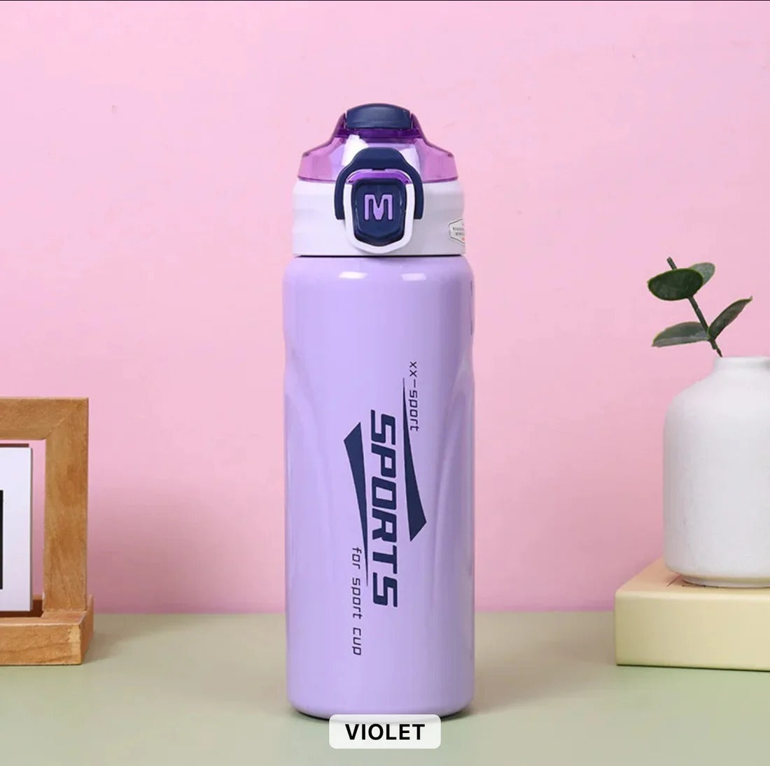 Stainless Steel Vacuum Insulated Water Bottle 600ml  | Leakproof Hot & Cold Sports Flask for Gym, Office, School & Travel