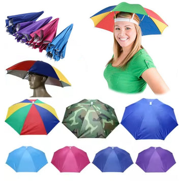 Umbrella Hat Portable UV Protection – Hands-Free Sun & Rain Shield | Lightweight Foldable Unisex Wearable Umbrella