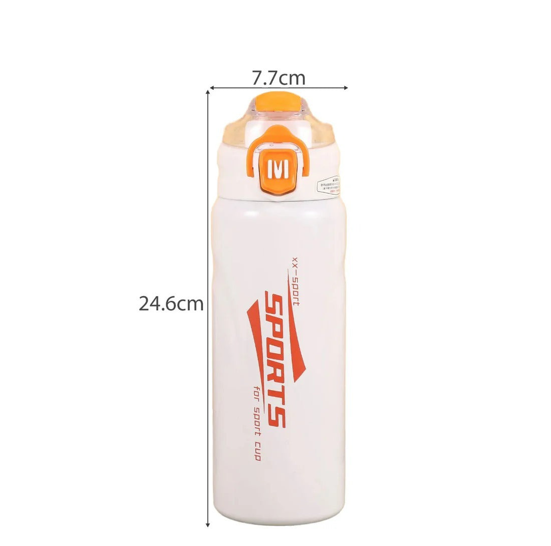 Stainless Steel Vacuum Insulated Water Bottle 600ml  | Leakproof Hot & Cold Sports Flask for Gym, Office, School & Travel